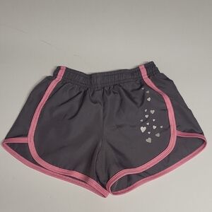 Body Glove Gray Shorts with Pink Trim and Heart Design